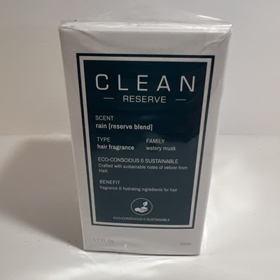 Clean Reserve Hair Fragrance - Rain (Watery Musk Family)  - 1.7 oz. - Sealed Box