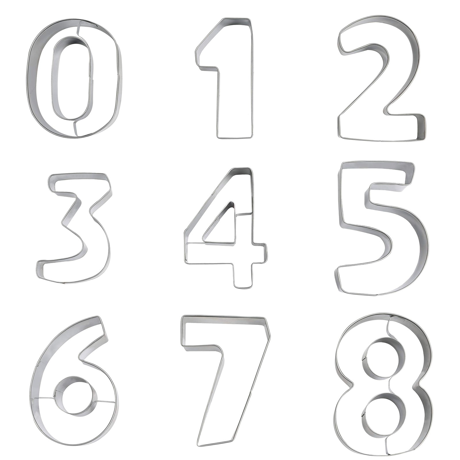 Zahlen Ausstecher Gro 9-дюймовая длина 8-сантиметровая форма Zahlen 0-9 aus 2890₽