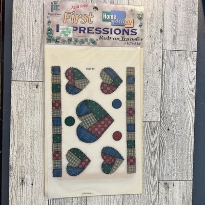 Provo Craft Home Accent First Impression Rub-On Transfer country hearts