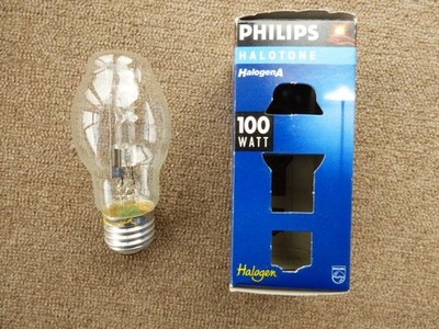 Philips Halogenlampe HalogenA, E27, 100W, klar, BTT46