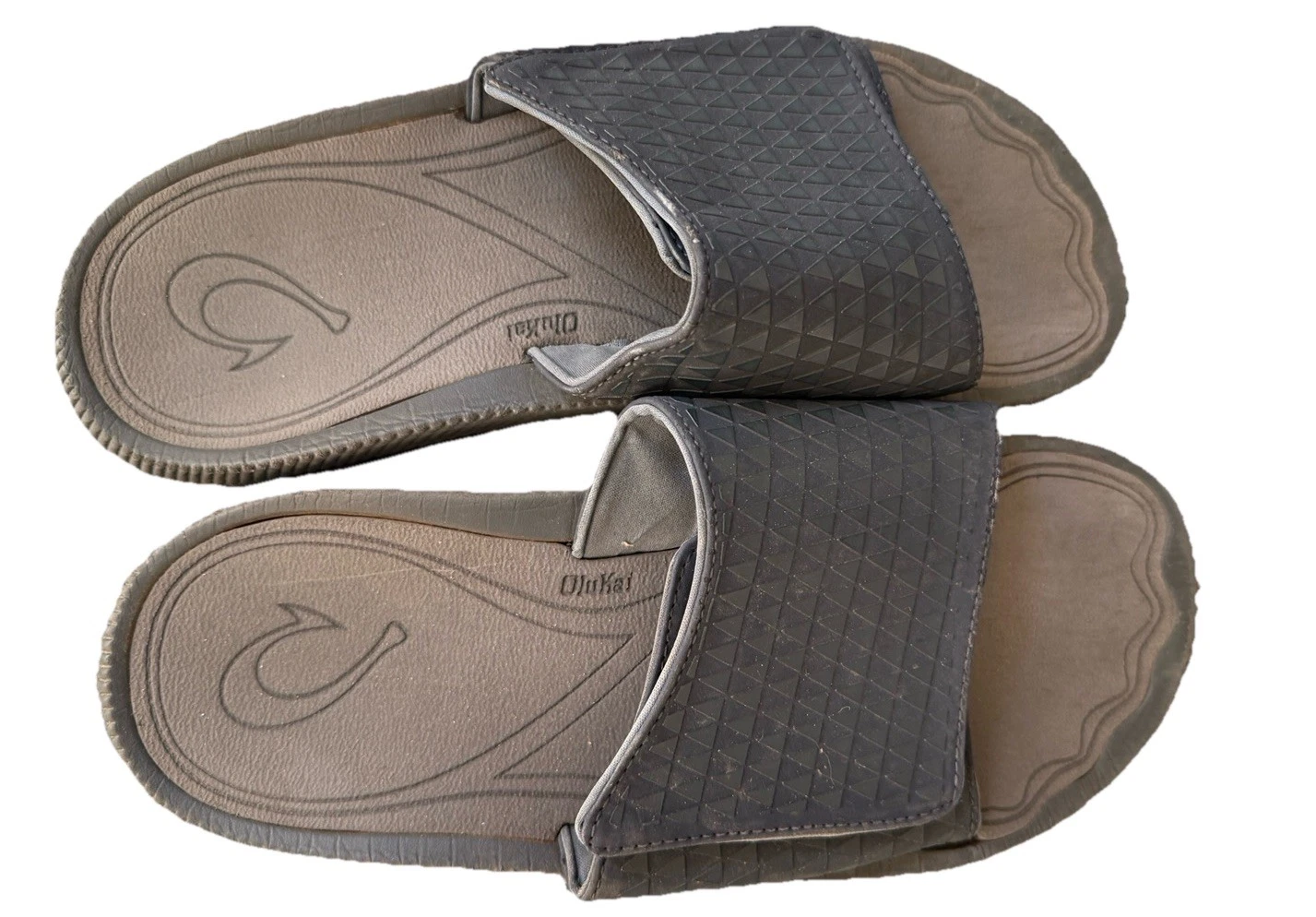 Olukai Sandals Blue Grey Halo Olu Slides Mens Size 9