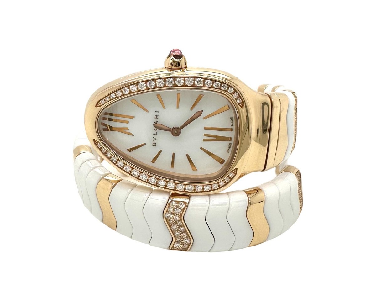 美品　BVLGARI ミラータグ（ホワイト/ライトゴールド） 美品 BVLGARI ミラータグ（ホワイト/ライトゴールド） 【公式通販】