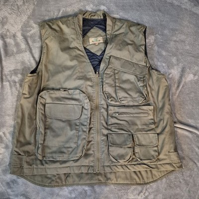 RedHead Men's XL Lined outdoor Hunting/Fishing/Casual/Cargo Vest, Pockets Olive 