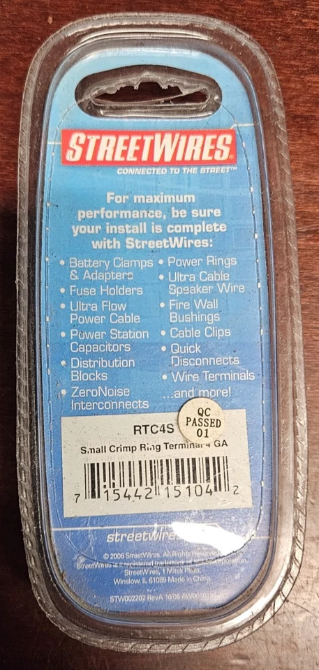 StreetWires 4-gauge Crimp-on Power Rings Two pairs of rings with 5 mm 3/16" hole - Image 2 of 3