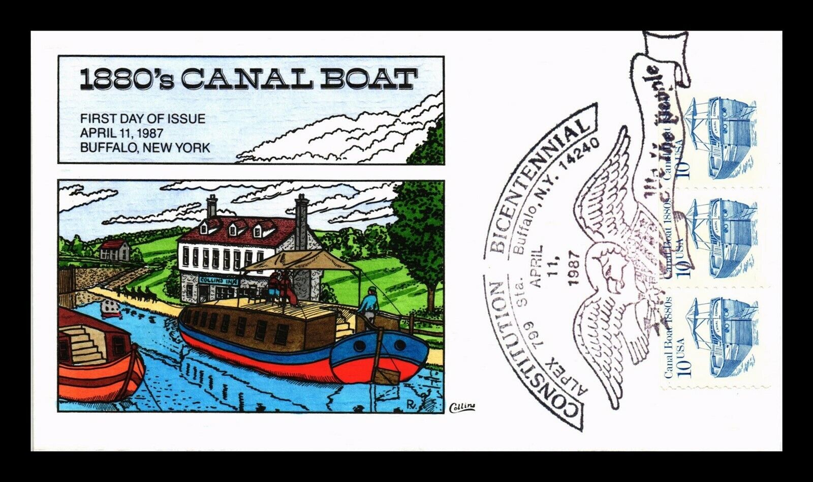 DR Ranking TOP18 Max 60% OFF JIM STAMPS US COVER CANAL FDC BOAT COLLINS TRANSPORTATION HAN