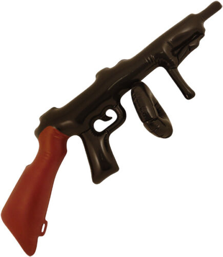Inflatable Blow Up Tommy Gun Fancy Dress Party Prop Machine Black 1920s Mafia  - Picture 1 of 3