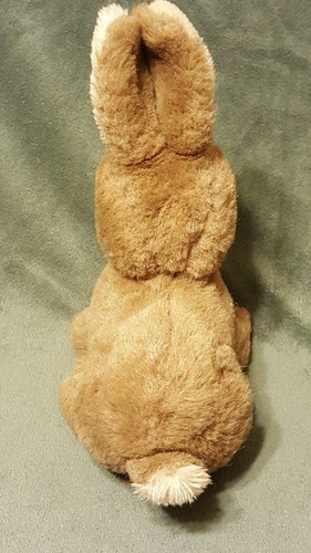 VINTAGE 1983 DAKIN BROWN BUNNY RABBIT PLUSH 8" LONG PINK NOSE - Picture 2 of 6
