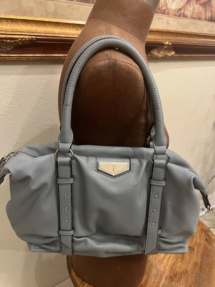 Cartera de diseñador Vera Wang Palermo Shopper gris cuero granulado Foto 2 de 4