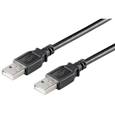 USB2.0-Kabel beidseitig USB-A-Stecker 3,0m lang schwarz Hersteller goobay 