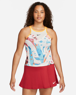 $75 NEW Nike Court Women's Dri-FIT Slam Printed Tennis Tank Top DX5370 XS | eBay