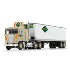 DCP / FIRST GEAR KENWORTH K100 COE W/40' TRAILER "BROWN TRANSPORT" 1/64  60-1613