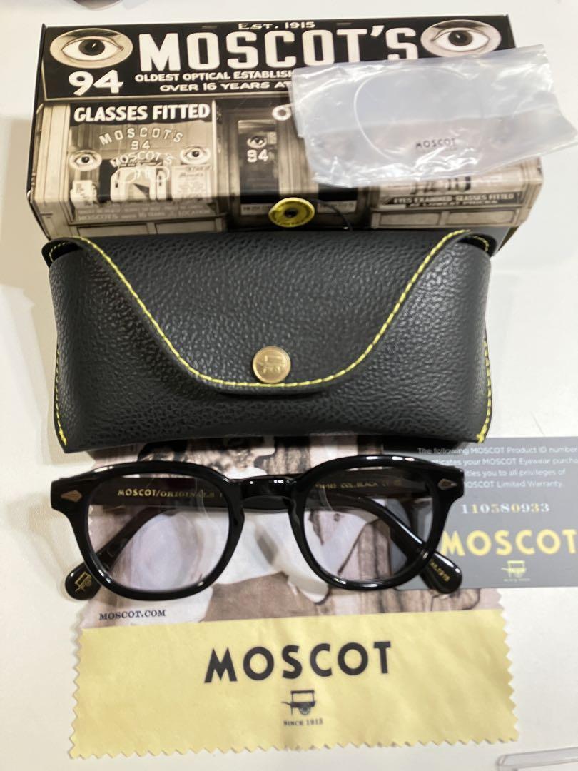 MOSCOT LEMTOSH 46 24-145 SUNGLASSES BLACK FRAME CLEAR LENS MOSCOT LEMTOSH 46 24-145 SUNGLASSES BLACK FRAME CLEAR LENS