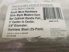 Cabinet Pull 5 in. Stainless Steel Silver 127 mm Center-to-Center 25-Pack