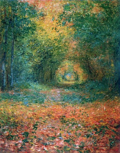 claude monet ~ forest understory landscape~ canvas art print