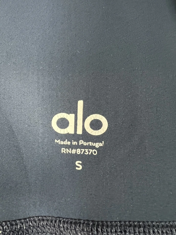 ALO Yoga Warrior Leggings Womens High Waisted Ripped Navy Blue Size Small - Image 2 of 4