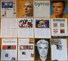 TALKING HEADS David Byrne 1990s/00s clippings photos magazine articles pop music