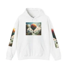 Hooded Sweatshirt - Bright Hot Air Balloon Whimsical Fantasy Design