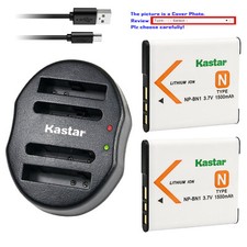 Kastar Battery Dual USB Charger for Sony NP-BN1 BC-CSN Sony Cyber-shot DSC-WX9