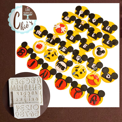 Alphabet Uppercase / Lowercase Letters & Numbers Silicone Molds. Model #002