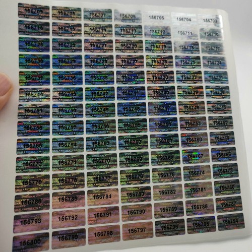 600 Numbered Security Hologram Sticker Warranty Seal Labels Tamper proof 20x10mm - Picture 4 of 7