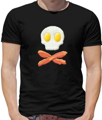 Eggs Bacon Skull and Bones Herren T-Shirt - Breakfast - Fry Up - Full English