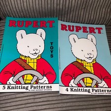 RUPERT THE BEAR TOYS + SWEATERS KNITTING PATTERNSGary Kennedy & Alan dart 1995