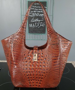 brahmin carla leather tote