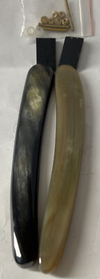 2 Ox Horn Dovo Style Straight Razor Handles 5/8-1 Blades Sclaes With Wedge HDWR