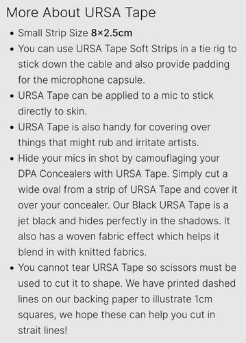 URSA TAPESOFT STRIPS, 30 STRIPS OF STRETCHY MOLESKIN hypoallergenic, Lot 5 Packs - Picture 6 of 9
