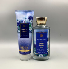 Bath Body Works Denim and Daisies Body Cream Lotion and Shower Gel S/2 9038