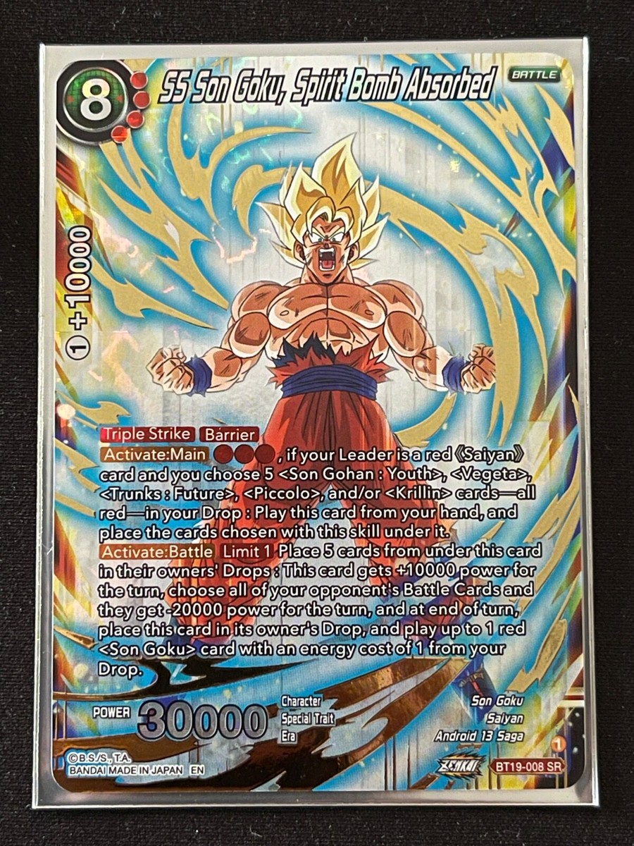 Dragon Ball Super Card Game SS Son Goku Spirit Bomb Absorbed SR