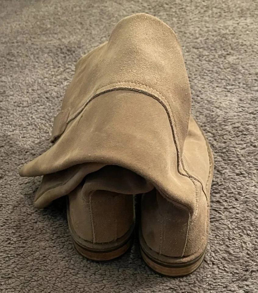 Botas de montar Kickers para mujer beige cuero tostado gamuza hasta la rodilla talla 6 Foto 4 de 4