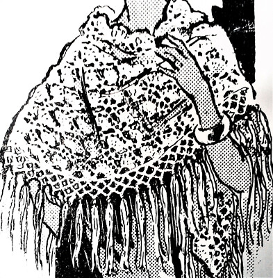 7399 Vintage Mail Order EASY SHAWL Pattern to Crochet (Reproduction)