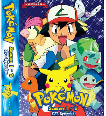 POKEMON SEASON 1-5 VOLUME 1 - 273 (END) DVD ANIME ENGLISH DUBBED VERSION