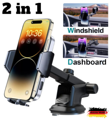 Universal Handyhalter Auto 360° Drehbar für iPhone 16 Pro Max 15 14 13 12 11 XR