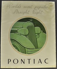 1934 Pontiac Straight 8 Brochure Folder Sedan Coupe Cabriolet Original 34 1934 Pontiac Straight 8 Brochure Folder Sedan Coupe Cabriolet Original 34