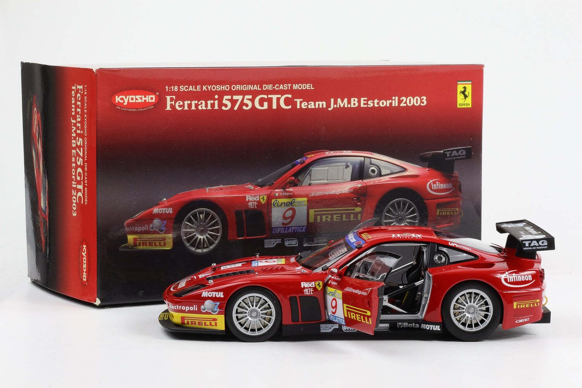 KYOSHO京商1/18Ferrari 575 Team JMB Estoril 1:18 Kyosho Ferrari 575 GTC Team J.M.B. Estoril 2003 08393B