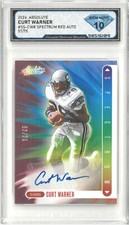2024 Panini Absolute CURT WARNER Spectrum Red Auto /75 💎 DSG 10 Gem Mint