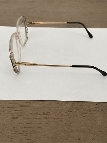 VTG New Italian Luxottica Sferoflex Smoke Grey & Gold Diva Eyeglass Flex Frames - Picture 6 of 10