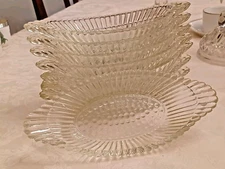 Set of 8 Scalloped Hobnail Base EAP Glass VTG Bone Dishes Craft Ice Cream Bowls 