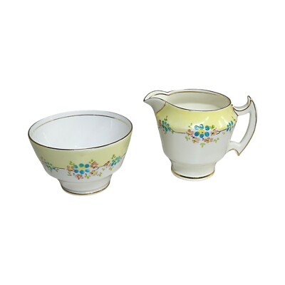 Thomas Forester & Sons England Creamer + Open Sugar Bowl Set Bone China Phoenix