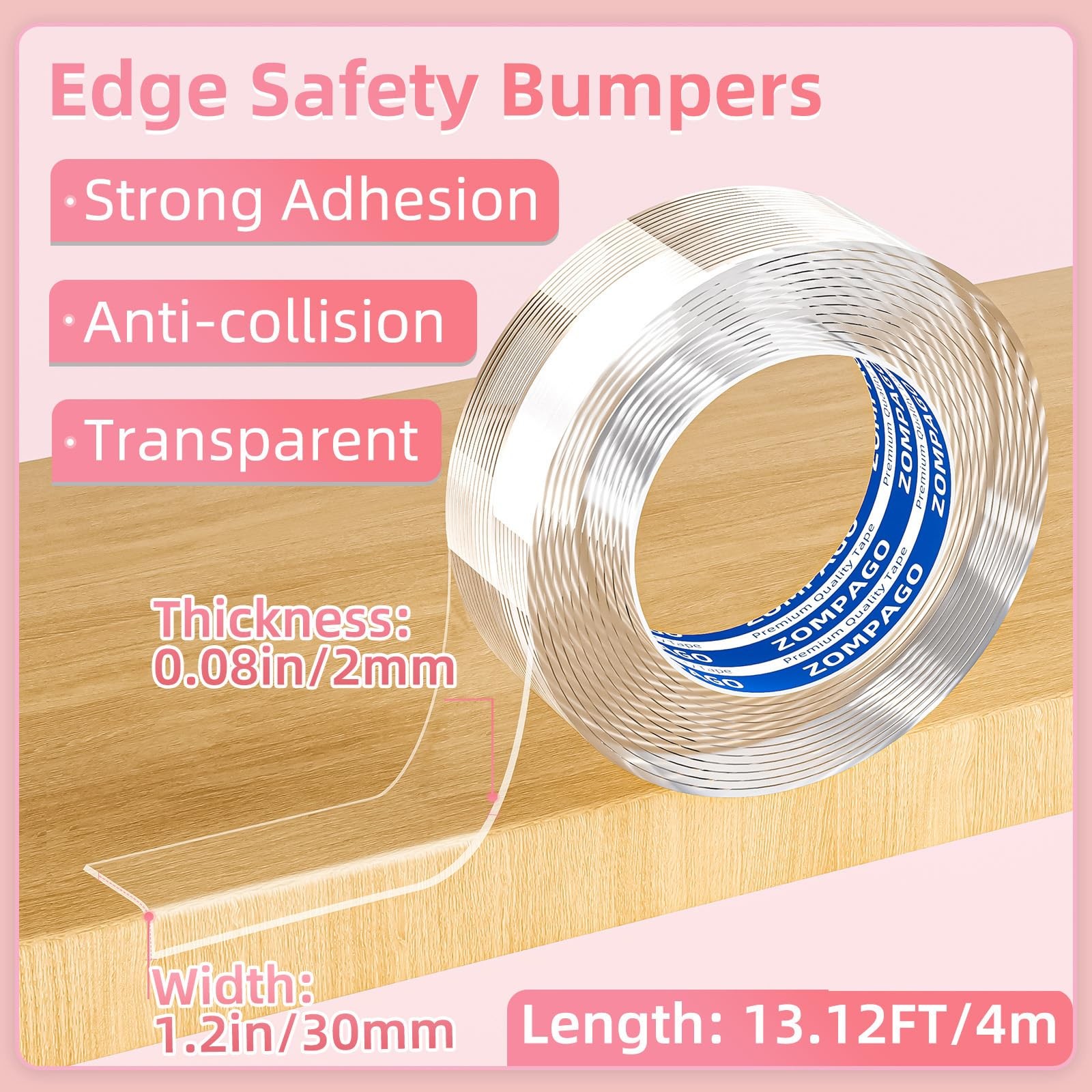 Bande de protection de bord transparent pour sécuriser le salon - 2