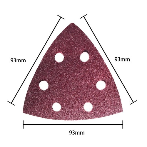 Triangle Shape Abrasive Papers with Twenty Five Pieces Size Ninety Three mm - Picture 4 of 10