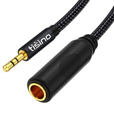 Tisino 1/4 to 3.5mm Adapter, 1/4" Female 1/8" Male Stereo 1 feet, black