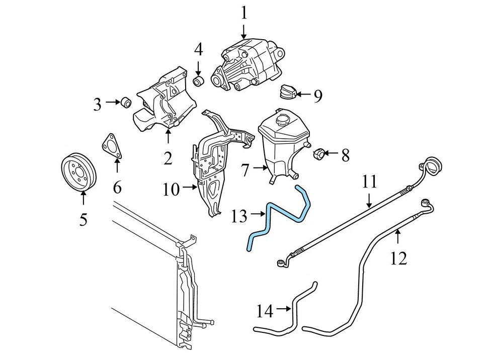 AUDI A8 QUATTRO 2004-2007 4,2 L - Fuente de dirección asistida manguera / línea 4E0422887 k Foto 3 de 4