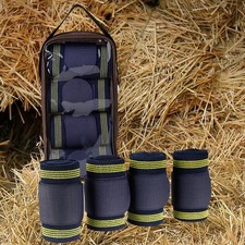 4Pcs Horse Leg Wraps Adjustable Fastening Stretch Equine Wraps for Livestock