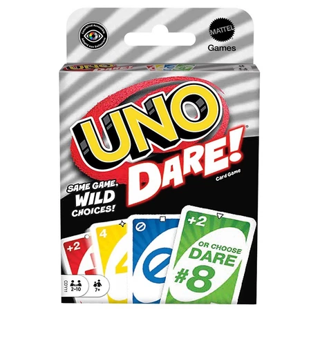 Mattel Games UNO Dare Card Game for Families & Parties Featuring Challenging & S