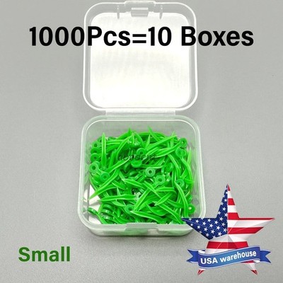 1000Pcs Dental Plastic Wedges W End Circular Holes Concave Design Diastema Wedge