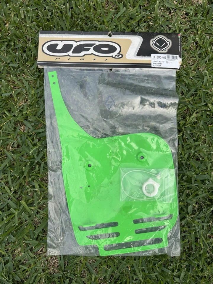 Kawasaki 1984 - 2004 KX60 передний номерной знак НЛО пластик / новый из старых запасов НЛО - Изображение 4 из 4