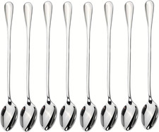 Long-Handled ice Tea Spoon, Cocktail stir Spoons, Stainless Steel Coffee Spoons,